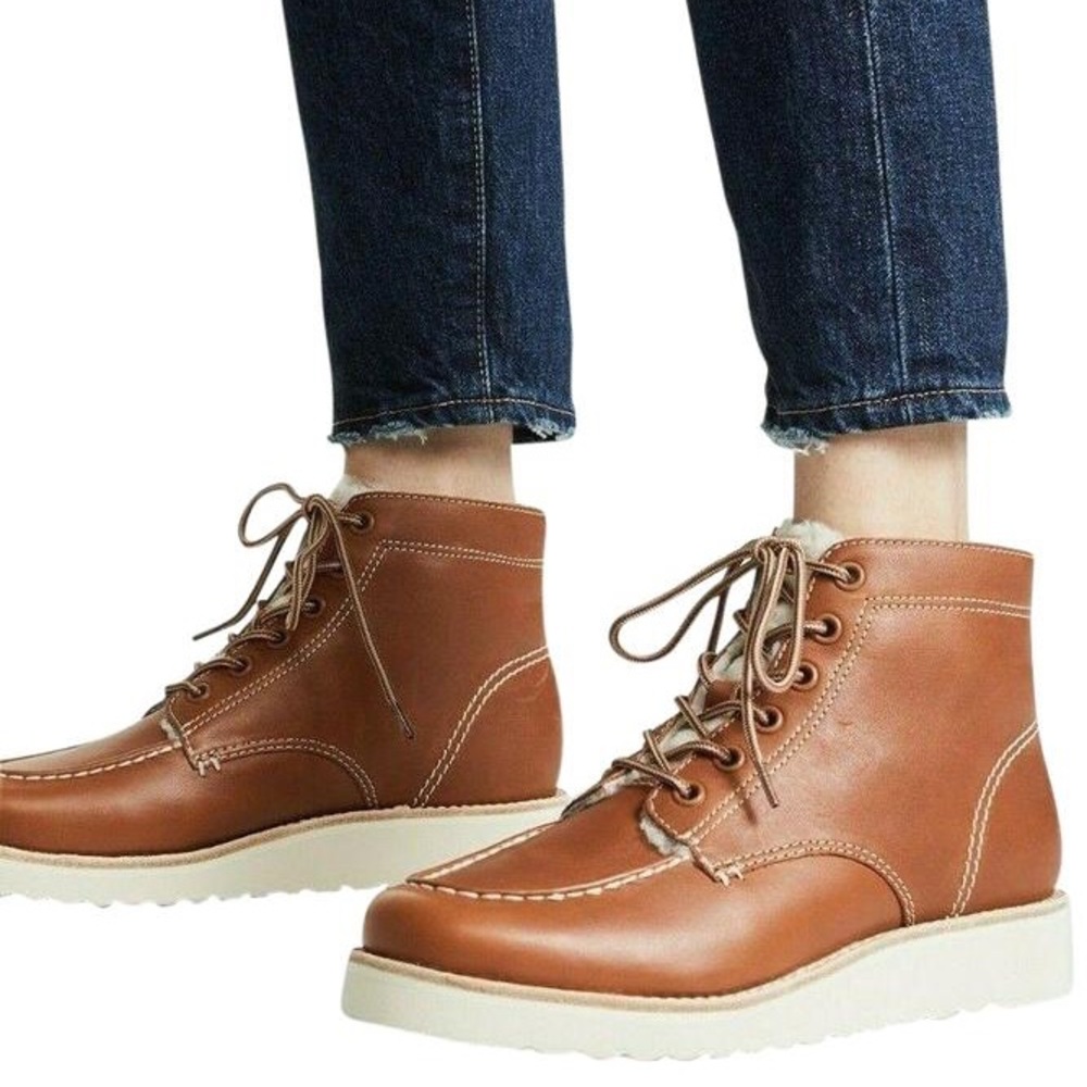 NWT Vince Finley Boot sz 8 Suede Shearling Lined